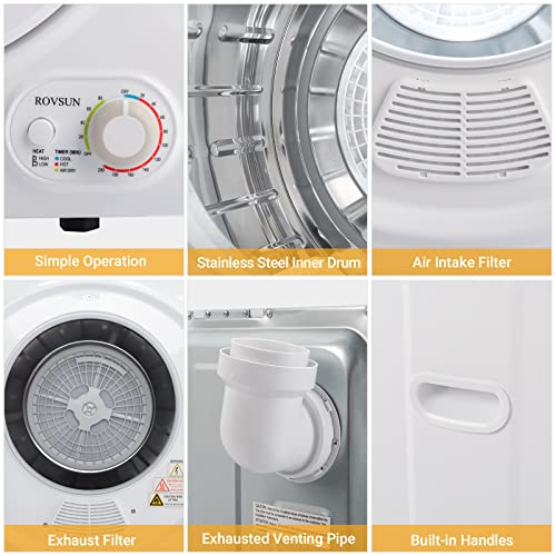 ROVSUN Portable Tumble Dryer for Apartment, Dorm