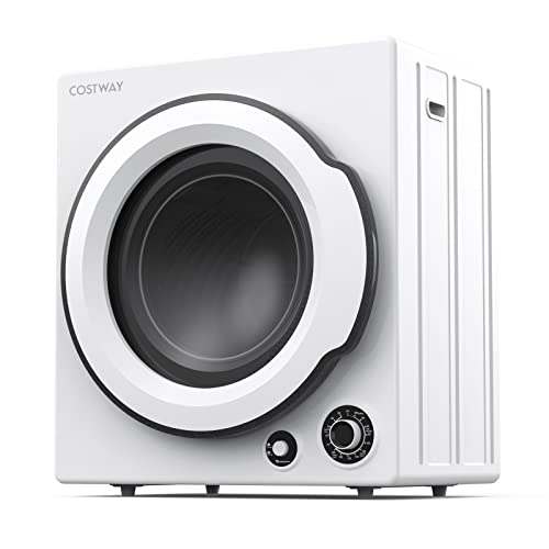 COSTWAY Portable Laundry Dryer with Stainless Steel Drum