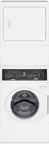Speed Queen SF7003WG Gas Stacked Washer/Dryer, Stainless Steel