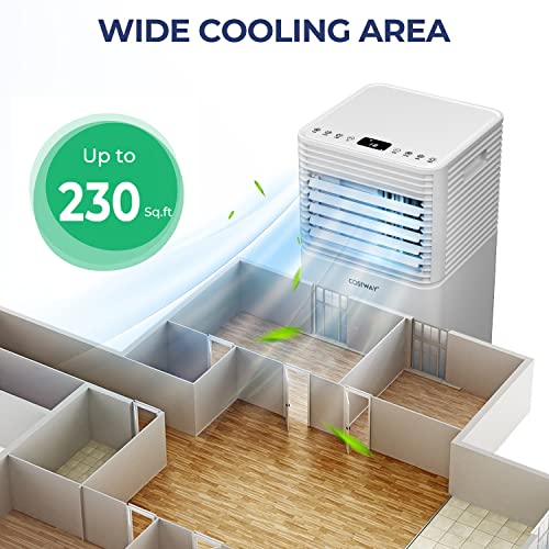 COSTWAY Portable Air Conditioner, 8000 BTU - White