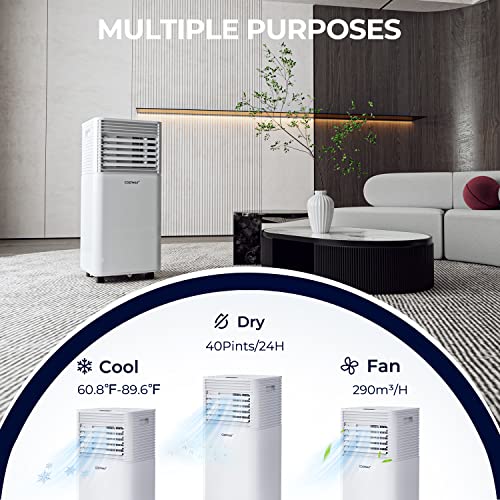 COSTWAY Portable Air Conditioner, 8000 BTU - White