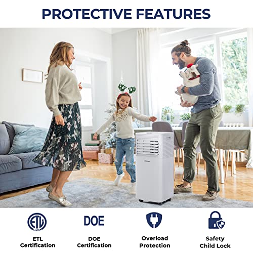 COSTWAY Portable Air Conditioner, 8000 BTU - White