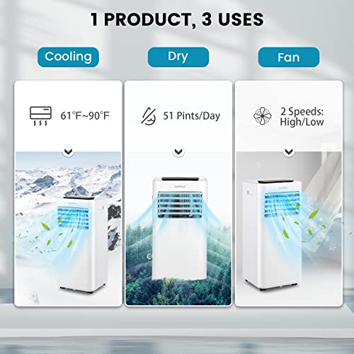 COSTWAY 10000 BTU Portable 3-in-1 Air Conditioner