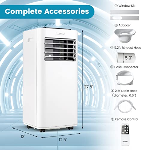 COSTWAY 10000 BTU Portable 3-in-1 Air Conditioner