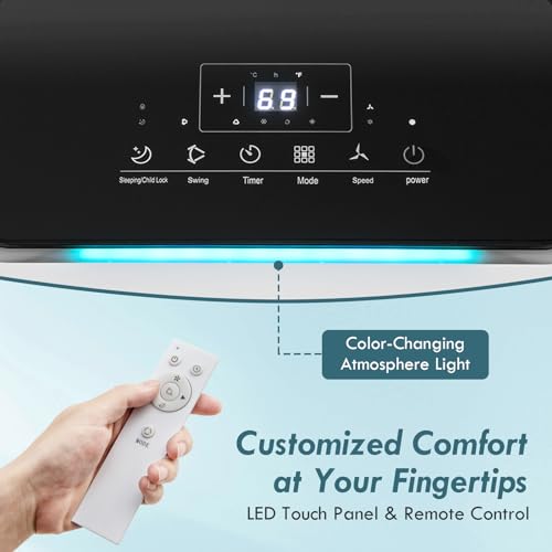 COSTWAY Portable 8000 BTU Air Conditioner with Fan & Dehumidifier