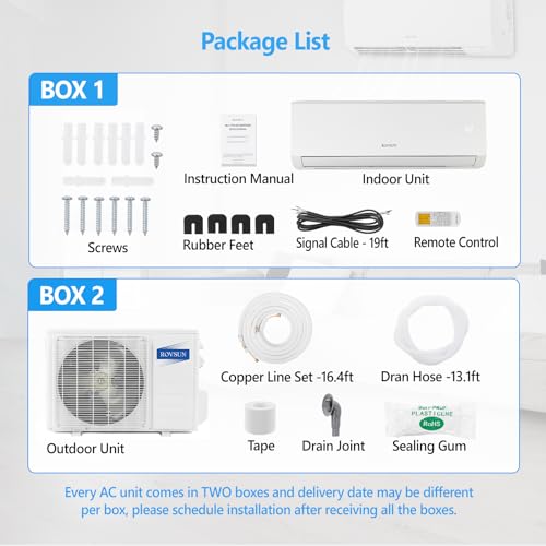 ROVSUN 9000BTU Wifi Mini Split AC/Heater 19SEER