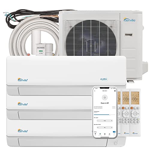 Senville Tri Zone Mini Split Heat Pump, 28000 BTU