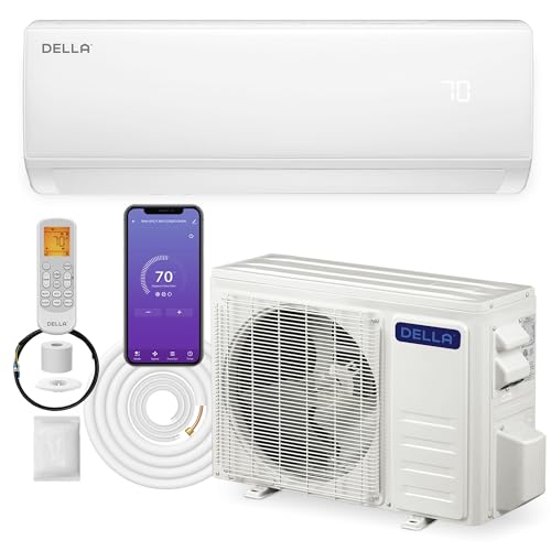 DELLA 16500 BTU Mini Split Air Conditioner 17 SEER - Alexa Compatible, Wifi Enabled