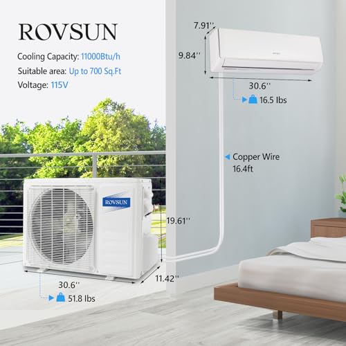 ROVSUN 11000BTU Wifi Mini Split Air Conditioner & Heater