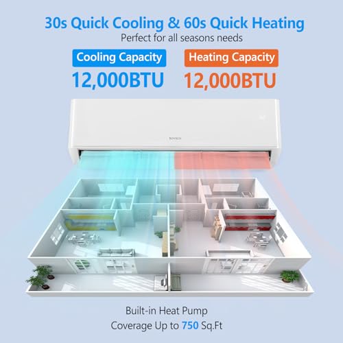 ROVSUN 12,000 BTU WIFI Enabled Mini Split Heater
