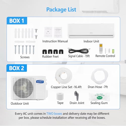 ROVSUN 12,000 BTU WIFI Enabled Mini Split Heater