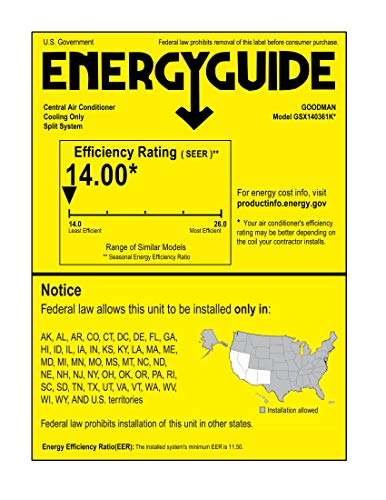 Goodman 14 SEER Air Conditioner Split System