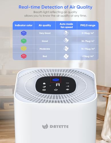 Dayette HEPA Air Purifier for Large Home Rooms