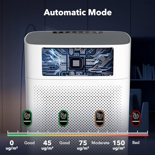 MORENTO Large Room Air Purifier with PM 2.5 Sensor