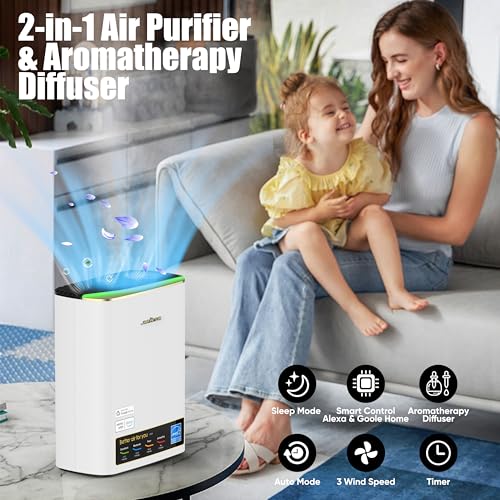 Jafända Large Room Air Purifier with True HEPA