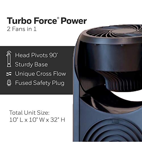 Honeywell TurboForce Tower Fan with 6 Speeds - Black
