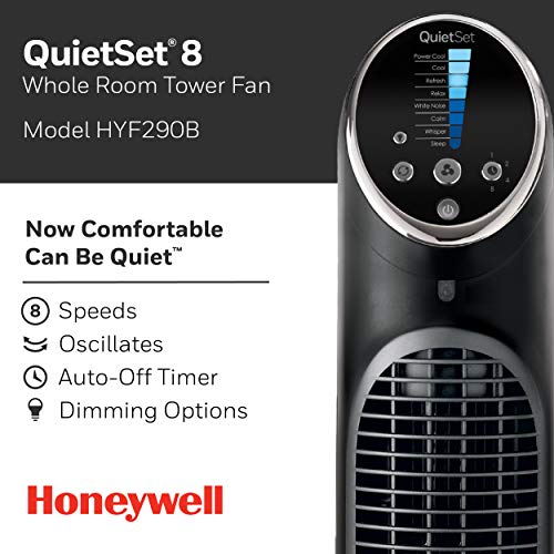 Honeywell QuietSet Tower Fan - Black, HYF290B