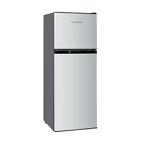 Silver Mini Fridge with Top Freezer - Compact Kitchen Solution