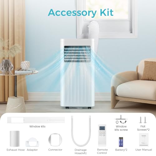 COWSAR Portable Air Conditioner 10000 BTU, Dehumidifier, Fan