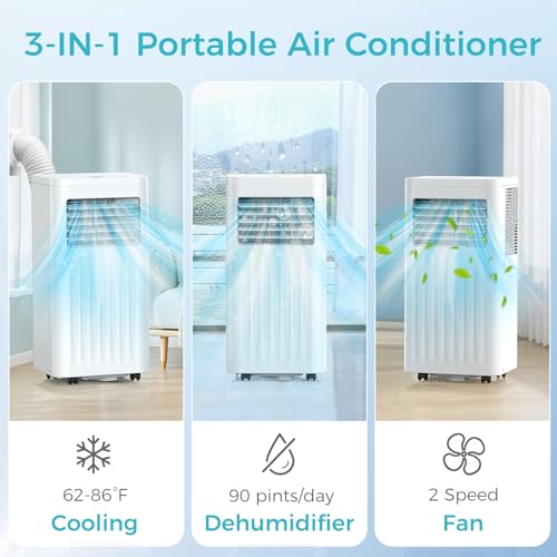 COWSAR 10,000 BTU Portable Air Conditioner - Cools 450 Sq.Ft