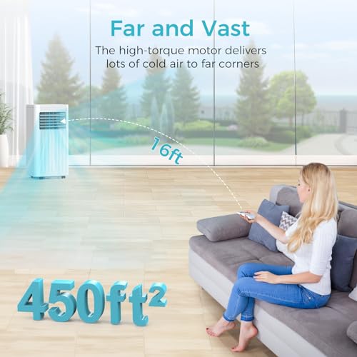 COWSAR 10,000 BTU Portable Air Conditioner - Cools 450 Sq.Ft