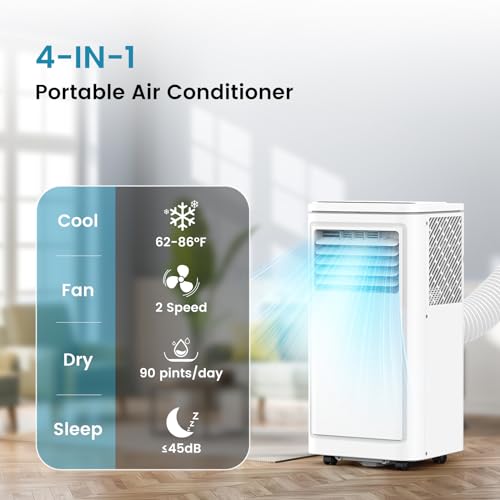 COWSAR 8000 BTU Portable Air Conditioner, 4 Modes