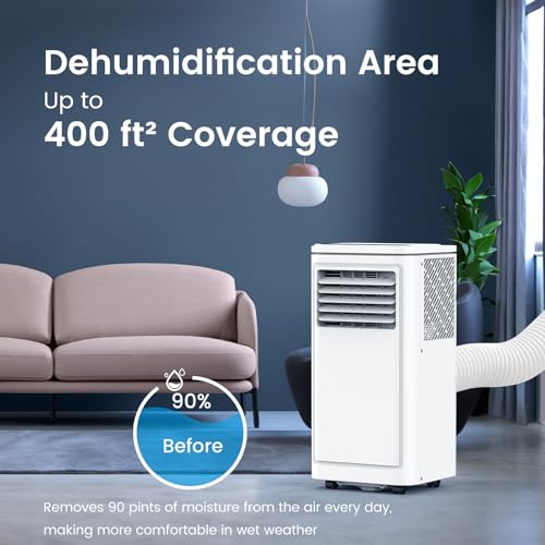 COWSAR 8000 BTU Portable Air Conditioner, 4 Modes