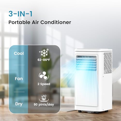 COWSAR 8000 BTU Portable Air Conditioner with Remote