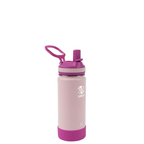 Takeya Kids Stainless Steel Water Bottle with Straw Lid