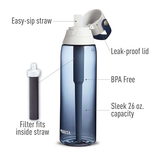 Brita BPA-Free Filtering Water Bottle, Reuseable, Night Sky