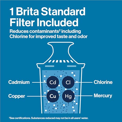 Brita Large BPA-Free Water Filter Pitcher, 10-Cup Capacity