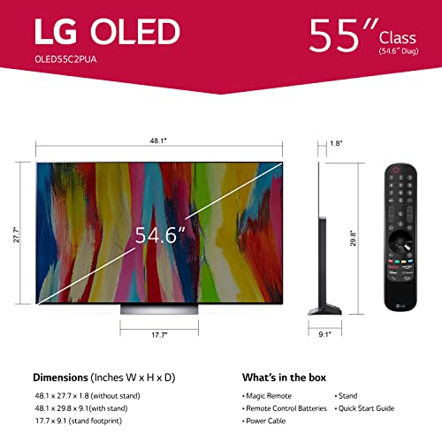 LG 55" OLED evo C2 4K Smart TV