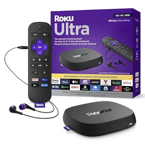 Roku Ultra 4K/HDR Streaming Device with Voice Remote