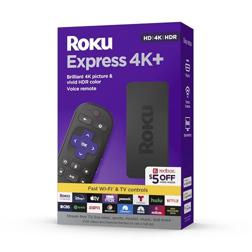 Roku Express 4K+ Voice Remote Streaming Device Kit