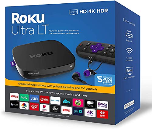 Roku Ultra LT 4K/HDR/HD Streaming Player with Voice Remote