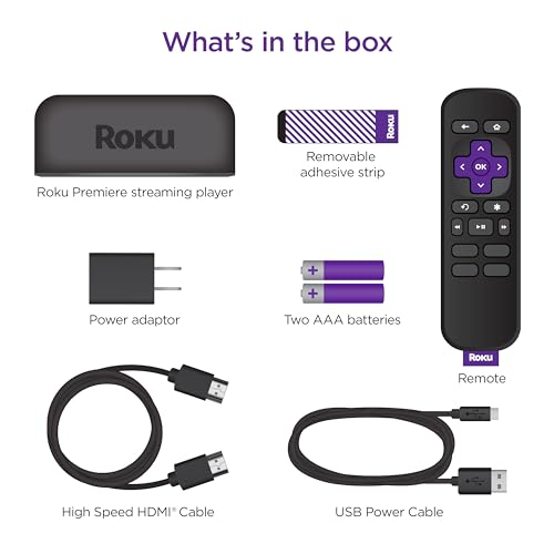 Roku Premiere HD/4K/HDR Media Player with Simple Remote