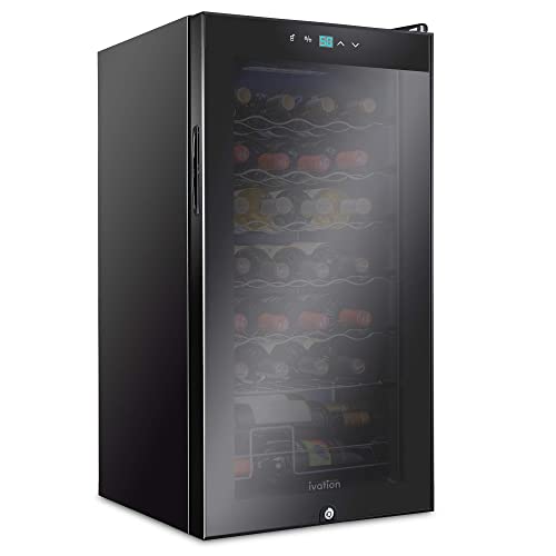 Ivation 28 Bottle Wine Cooler Refrigerator | Digital Control