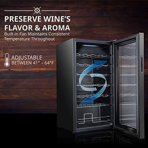 Ivation 28 Bottle Wine Cooler Refrigerator | Digital Control