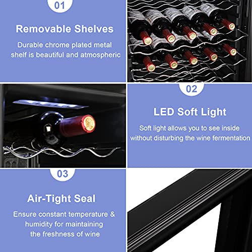 ROVSUN 34 Bottle Wine Cooler with Digital Control
