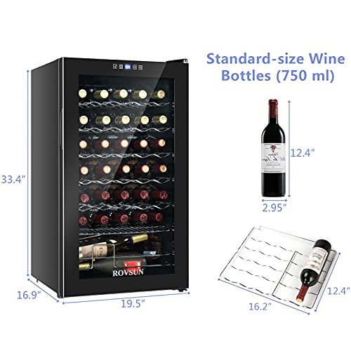 ROVSUN 34 Bottle Wine Cooler with Digital Control