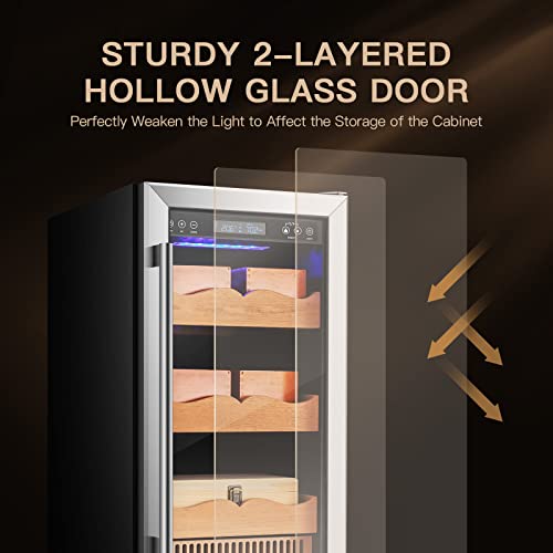 BODEGA Electric Cigar Cooler Humidor, Large Cabinet