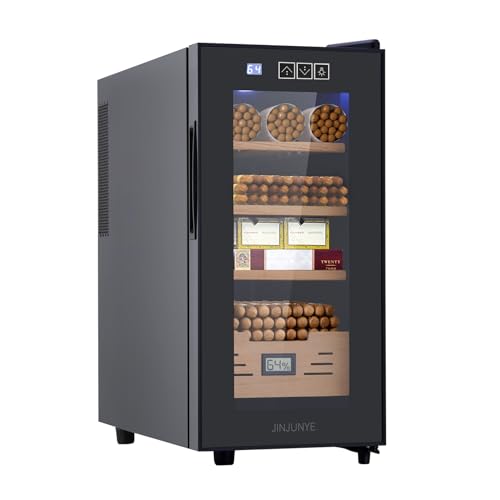 JINJUNYE 26L Cigar Humidor with Cooling/Heating, Cedar Shelves