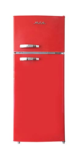 Retro Red RCA Apartment Size Refrigerator with Freezer