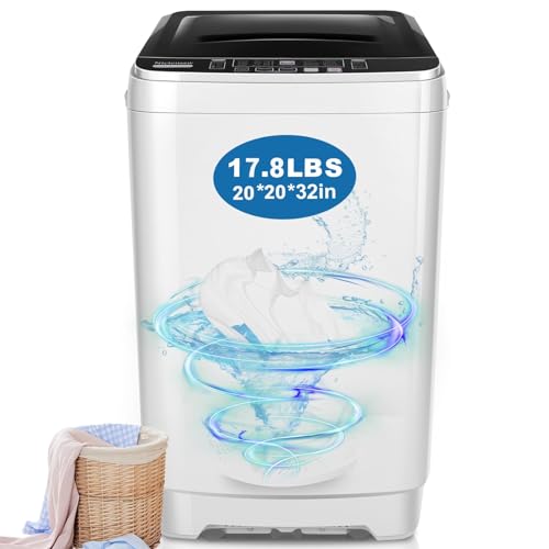 Nictemaw Portable Washer 17.8lbs Capacity, Full-Automatic Laundry