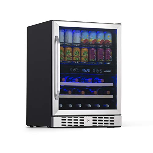 NewAir Dual Zone Wine/Beverage Refrigerator, 20 Bottles, 70 Cans