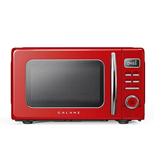 Galanz Retro Countertop Microwave Oven, Auto Cook, Reheat