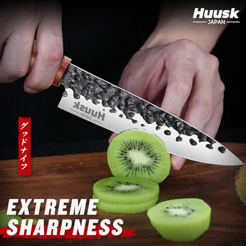 5" Huusk Japanese Paring Knife, Hand Forged, High Carbon Steel, Rosewood Handle