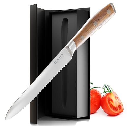 5" Serrated Knife: High Carbon Steel, Full Tang, Zebra Wood