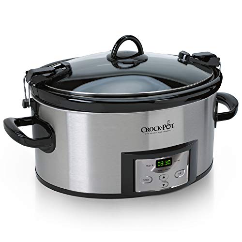 Crock-Pot 6 Quart Programmable Slow Cooker, Stainless Steel