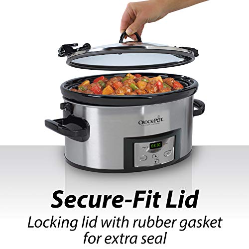 Crock-Pot 6 Quart Programmable Slow Cooker, Stainless Steel